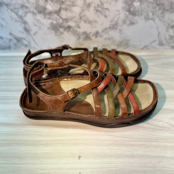 Earth Kalso Womens Oasis Open Toe Sandals Slingback Leather Strappy Size 6 B - Picture 2 of 6